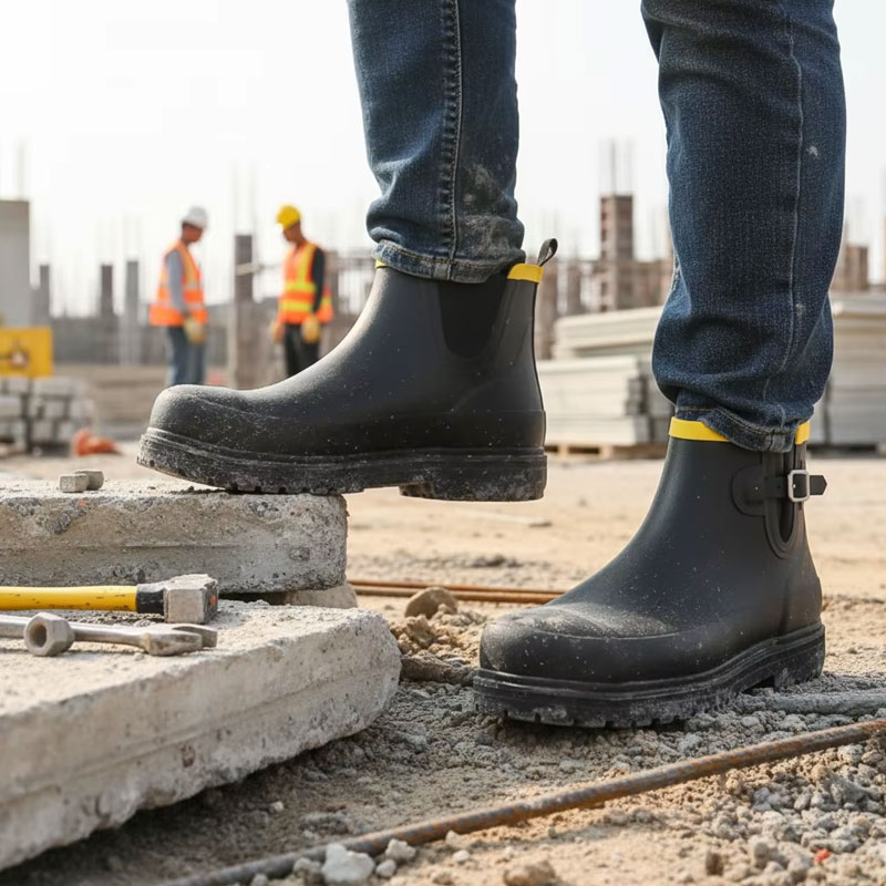 Heavy DutyRubber Safety Shoes for Industrial Workers