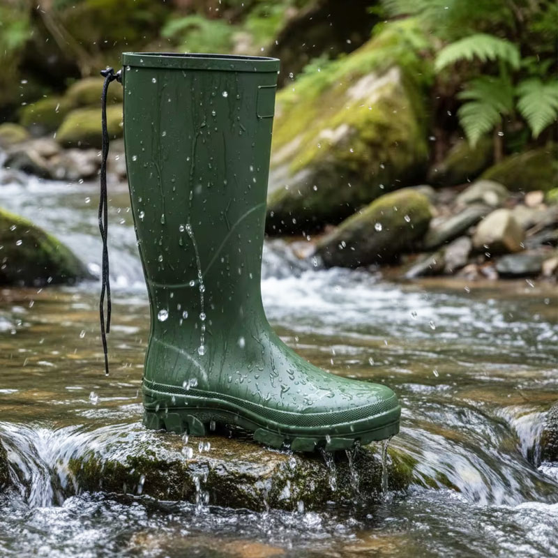 Anpassbare Farbe Frauen Mid-Calf Gummi Regenstiefel Anpassbare Farbe Frauen Mid-Calf Gummi Regenstiefel