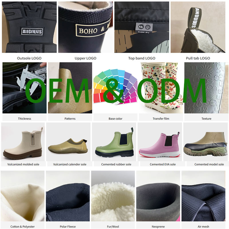 Customizable Color Women’s Mid-Calf Rubber Rain Boots