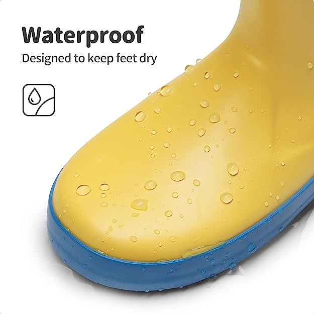 Niños impermeable resistente al desgaste algodón forro Chelsea goma botas de lluvia