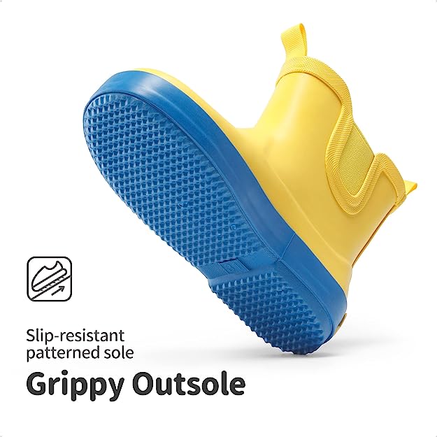 Niños impermeable resistente al desgaste algodón forro Chelsea goma botas de lluvia