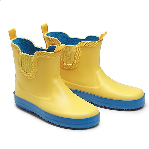 Niños impermeable resistente al desgaste algodón forro Chelsea goma botas de lluvia