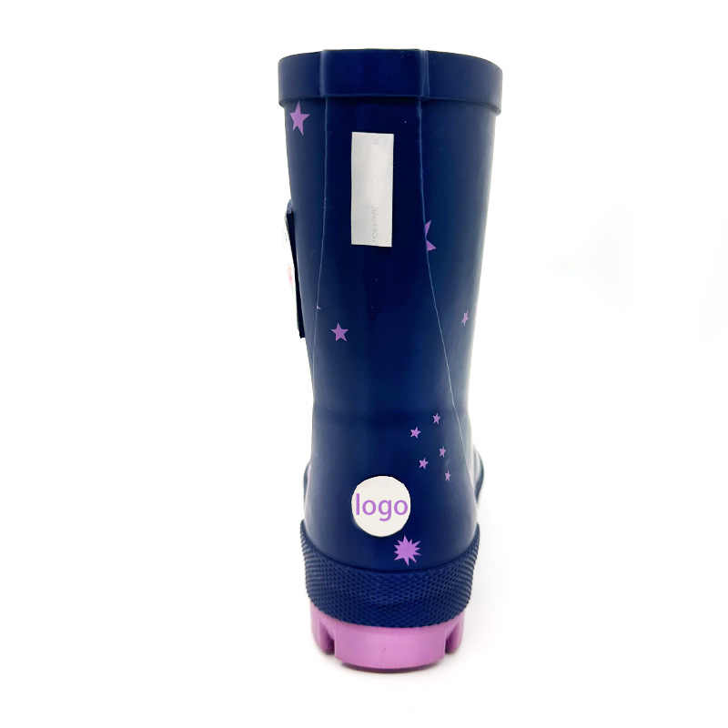 Botas de lluvia de goma linda estrella brillante de las niñas