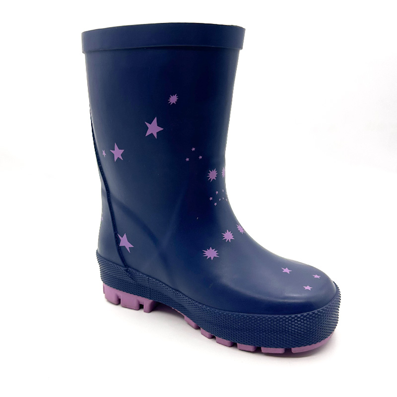 Botas de lluvia de goma linda estrella brillante de las niñas