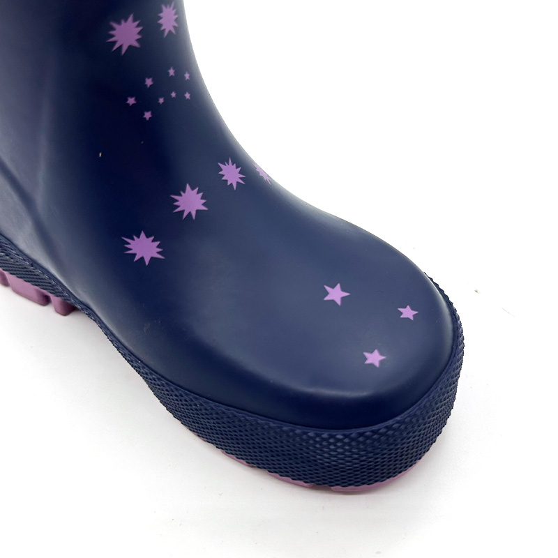 Botas de lluvia de goma linda estrella brillante de las niñas